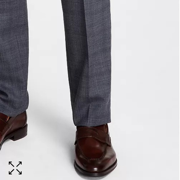 MICHAEL KORS MEN Classic Fit Wool Blend Stretch Suit Jacket PANTS SET PLAID BLUE - Picture 7 of 16